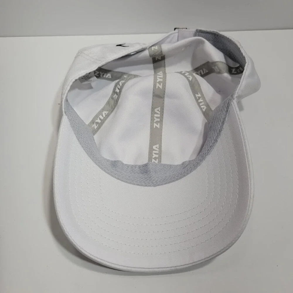 Zyia Active White Adjustable Strapback Hat Baseball Cap
